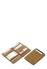 ΚΑΡΤΟΘΗΚΗ ΓΙΑ 10 ΚΑΡΤΕΣ LEATHER CAMEL BROWN GARZINI MAGIC WALLET RFID SAFE ESSENZIALE VINTAGE