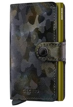 ΚΑΡΤΟΘΗΚΗ ΓΙΑ 10 ΚΑΡΤΕΣ LEATHER SECRID RFID SAFE MINI WALLET JUNGLE MOSS ΜΕ ΚΟΥΜΠΙ