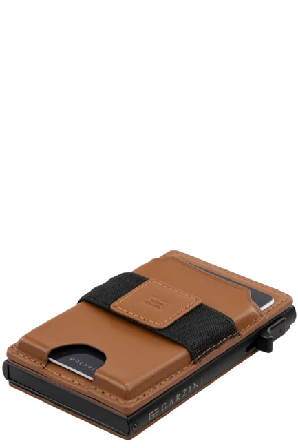 ΚΑΡΤΟΘΗΚΗ ΜΑΓΝΗΤΙΚΗ ΓΙΑ 8 ΚΑΡΤΕΣ ΜΕΤΑΛΛΙΚΗ GARZINI RFID MAGSAFE WALLET BROWN