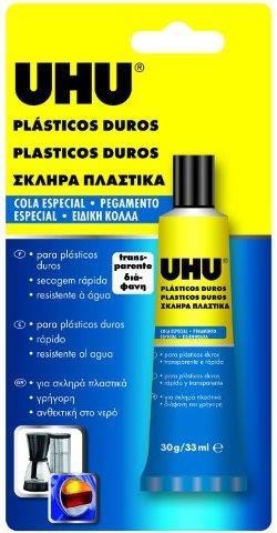ΚΟΛΛΑ UHU PLASTIC ΔΥΝΑΤΗ 30ΓΡ./33ML.36670