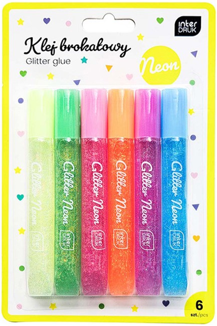 ΚΟΛΛΑ GLITTER ΧΡΩΜΑΤΙΣΤΗ 10,5ML INTERDRUK NEON ΣΕΤ 6ΤΕΜ.356796