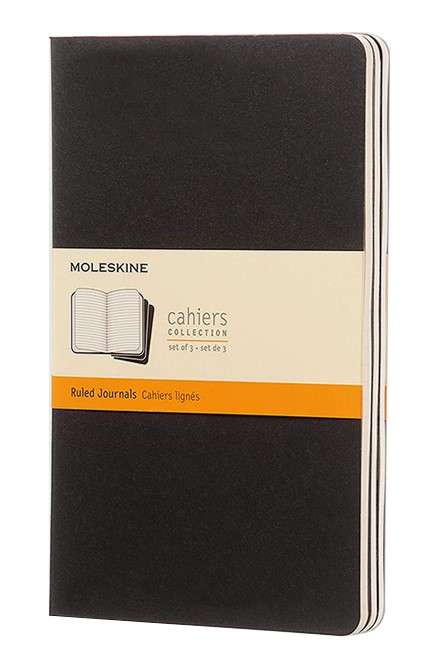 ΣΗΜΕΙΩΜΑΤΑΡΙΟ 13*21 LARGE MOLESKINE ΡΙΓΕ CΑΗΙΕR ΣΕΤ 3ΤΕΜ.BLACK