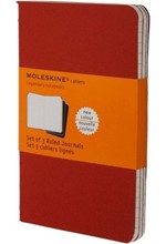 ΣΗΜΕΙΩΜΑΤΑΡΙΟ 09*14 POCKET MOLESKINE ΡΙΓΕ CΑΗΙΕR ΣΕΤ 3ΤΕΜ.RΕD
