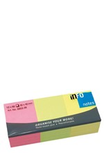 ΧΑΡΤΑΚΙΑ ΑΥΤΟΚΟΛΛΗΤΑ 50*40mm.3 ΧΡΩΜΑΤΑ 12*80Φ.INFO 12 ΤΕΜΑΧΙΑ BRILLIANT