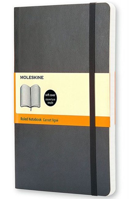 ΣΗΜΕΙΩΜΑΤΑΡΙΟ 13*21 LARGE MOLESKINE ΡΙΓΕ BLACK SOFT