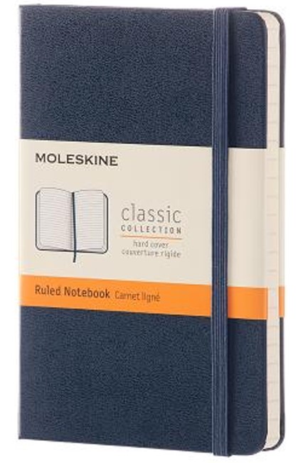 ΣΗΜΕΙΩΜΑΤΑΡΙΟ 09*14 POCKET MOLESKINE ΡΙΓΕ HARD SAPPHIRE BLUE