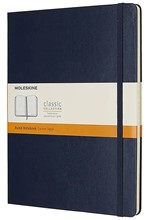 ΣΗΜΕΙΩΜΑΤΑΡΙΟ 19*25 XL MOLESKINE ΡΙΓΕ HARD SAPPHIRE BLUE