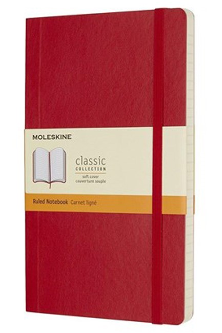 ΣΗΜΕΙΩΜΑΤΑΡΙΟ 13*21 LARGE MOLESKINE ΡΙΓΕ SCARLET RED