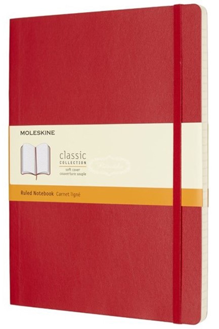 ΣΗΜΕΙΩΜΑΤΑΡΙΟ 19*25 XL MOLESKINE ΡΙΓΕ SCARLET RED