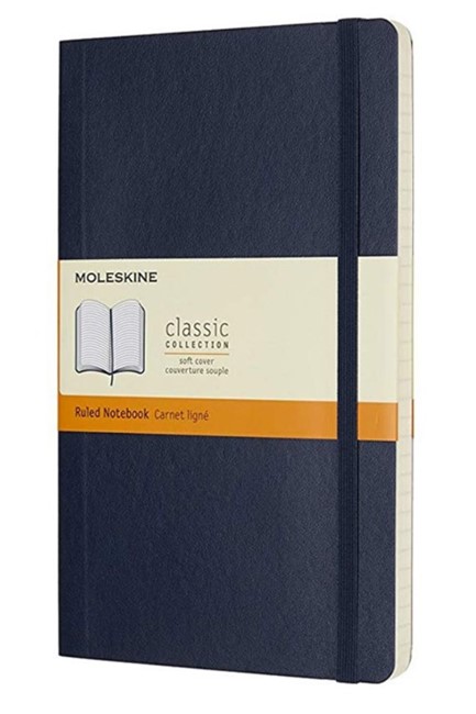 ΣΗΜΕΙΩΜΑΤΑΡΙΟ 13*21 LARGE MOLESKINE ΡΙΓΕ SAPPHIRE BLUE