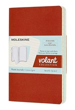 ΣΗΜΕΙΩΜΑΤΑΡΙΟ MOLESKINE VOLANT CORAL ORANGE-AQUA BLUE 09*14 POCKET ΡΙΓΕ (2 ΤΕΜΑΧΙΑ)
