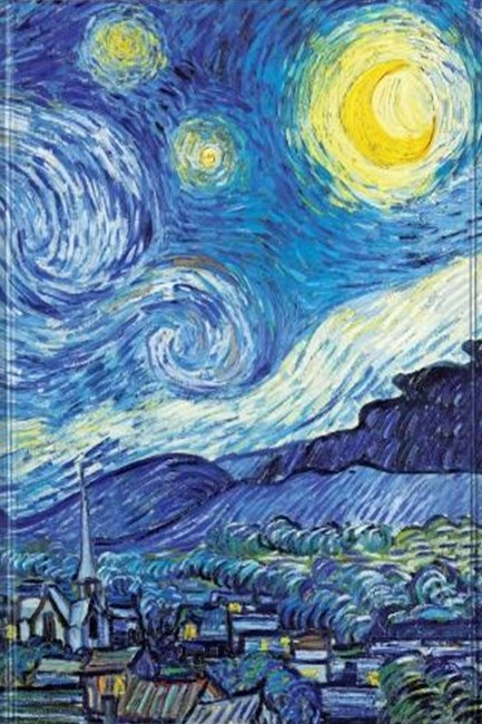 ΣΗΜΕΙΩΜΑΤΑΡΙΟ FLAME TREE FOILED VAN GOGH-STARRY NIGHT 14,8*21cm.88Φ.ΡΙΓΕ