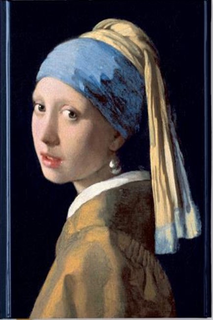 ΣΗΜΕΙΩΜΑΤΑΡΙΟ FLAME TREE FOILED VERMEER-GIRL WITH A PEARL EARING 14,8*21cm.88Φ.ΡΙΓΕ