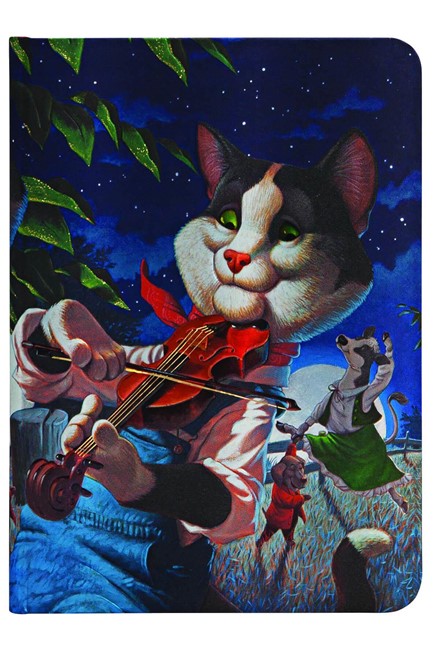 ΣΗΜΕΙΩΜΑΤΑΡΙΟ 13*18cm.MIDI ΡΙΓΕ ΜΕ ΛΑΣΤΙΧΟ ΡB MERRYMAKERS CAT AND THE FIDDLE