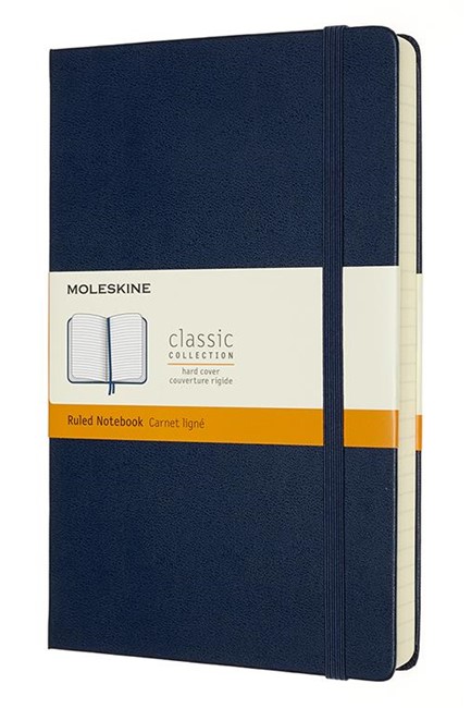 ΣΗΜΕΙΩΜΑΤΑΡΙΟ 13*21 LARGE MOLESKINE EXPANDED ΡΙΓΕ HARD SAPPHIRE BLUE