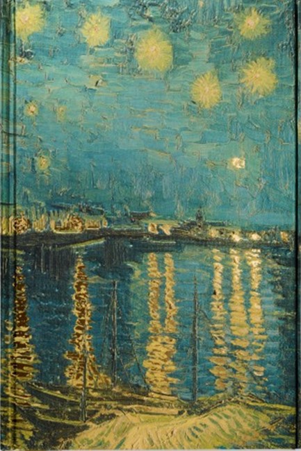 ΣΗΜΕΙΩΜΑΤΑΡΙΟ FLAME TREE FOILED VAN GOGH-STARRY NIGHT 14,8*21cm.88Φ.ΡΙΓΕ FTNB011