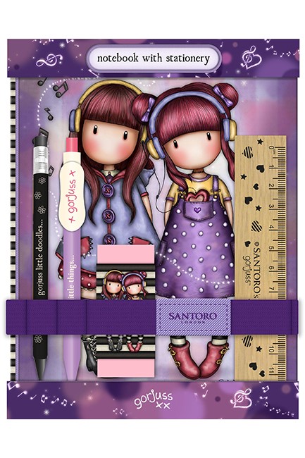 ΣΗΜΕΙΩΜΑΤΑΡΙΟ 14*20CM.ΡΙΓΕ ΗΑRD+ΣΕΤ ΓΡΑΦΗΣ GORJUSS MELODIES 602GJ15 THE DUET