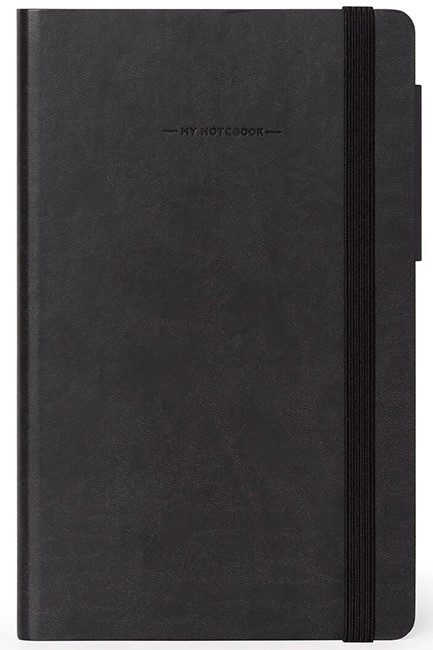 ΣΗΜΕΙΩΜΑΤΑΡΙΟ 13*21εκ.ΡΙΓΕ LEGAMI ΜΕ ΛΑΣΤΙΧΟ MY NOTEBOOK MYNOT0165 BLACK