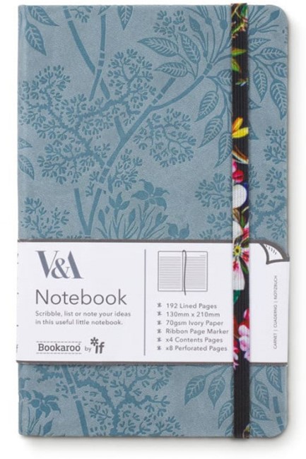 ΣΗΜΕΙΩΜΑΤΑΡΙΟ IF BOOKAROO V&A 15*21cm.ΡΙΓΕ KILBURN BLACK FLORAL