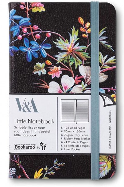 ΣΗΜΕΙΩΜΑΤΑΡΙΟ IF BOOKAROO V&A 9,5*15.6cm.ΡΙΓΕ KILBURN BLACK FLORAL