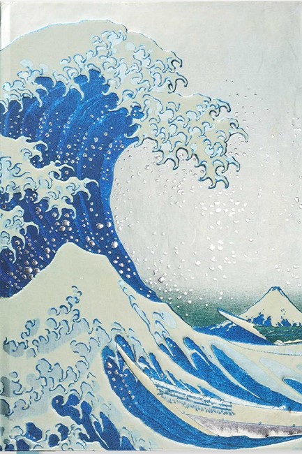 ΣΗΜΕΙΩΜΑΤΑΡΙΟ FLAME TREE FOILED HOKUSAI-THE GREAT WAVE 14,8*21cm.88Φ.ΡΙΓΕ