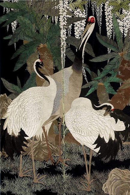 ΣΗΜΕΙΩΜΑΤΑΡΙΟ FLAME TREE FOILED ASHMOLEAN-CRANES,CYCADS AND WISTERIA 14,8*21cm.88Φ.ΡΙΓΕ