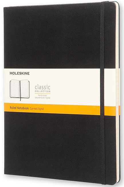 ΣΗΜΕΙΩΜΑΤΑΡΙΟ 19*25 XL MOLESKINE ΡΙΓΕ HARD BLACK