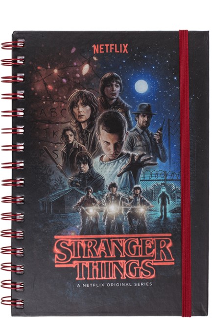 ΣΗΜΕΙΩΜΑΤΑΡΙΟ 15*21 εκ.ΡΙΓΕ ΣΠΙΡΑΛ OUT OF THE BLUE STRANGER THINGS