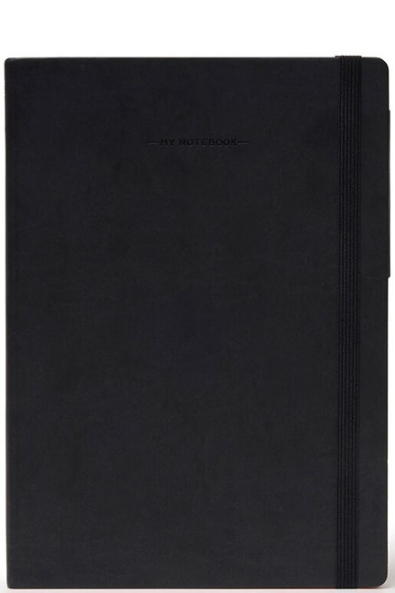 ΣΗΜΕΙΩΜΑΤΑΡΙΟ 17*24CM.ΡΙΓΕ LEGAMI ΜΕ ΛΑΣΤΙΧΟ LARGE MYNOT0061 MY NOTEBOOK BLACK ONYX