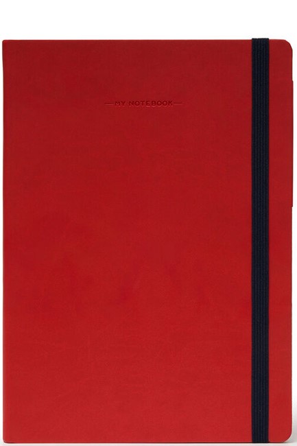 ΣΗΜΕΙΩΜΑΤΑΡΙΟ 17*24CM.ΡΙΓΕ LEGAMI ΜΕ ΛΑΣΤΙΧΟ LARGE MYNOT0062 MY NOTEBOOK RED PASSION