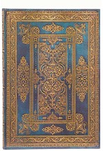 ΣΗΜΕΙΩΜΑΤΑΡΙΟ 13*18cm.MIDI ΡΙΓΕ ΜΕ ΛΑΣΤΙΧΟ PB BLUE LUXE