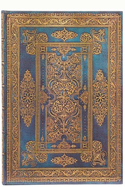 ΣΗΜΕΙΩΜΑΤΑΡΙΟ 13*18cm.MIDI ΡΙΓΕ ΜΕ ΛΑΣΤΙΧΟ PB BLUE LUXE