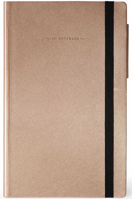 ΣΗΜΕΙΩΜΑΤΑΡΙΟ 13*21εκ.ΡΙΓΕ LEGAMI ΜΕ ΛΑΣΤΙΧΟ MY NOTEBOOK MYNOT0224 ROSE GOLD