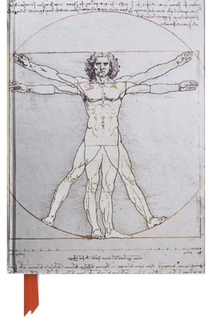 ΣΗΜΕΙΩΜΑΤΑΡΙΟ FLAME TREE FOILED DA VINCI-VITRUVIAN MAN 14,8*21cm.88Φ.ΡΙΓΕ