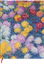 ΣΗΜΕΙΩΜΑΤΑΡΙΟ 18*23cm.ULTRA ΡΙΓΕ ΜΕ ΛΑΣΤΙΧΟ PB MONET CHRYSANTHEMUMS