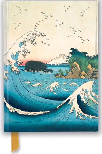 ΣΗΜΕΙΩΜΑΤΑΡΙΟ FLAME TREE FOILED HIROSHIGE-THE SEVEN-MILE BEACH IN SAGAMI 14,8*21cm.88Φ.ΡΙΓΕ