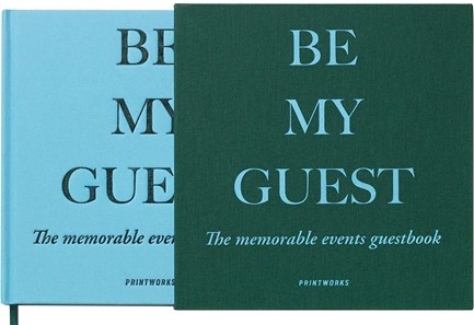 ΒΙΒΛΙΟ ΕΠΙΣΚΕΠΤΩΝ  23*23,5 εκ..ΑΡΙΓΩΤΟ PRINTWORKS PW00374 BE MY GUEST ΠΡΑΣΙΝΟ-ΜΠΛΕ
