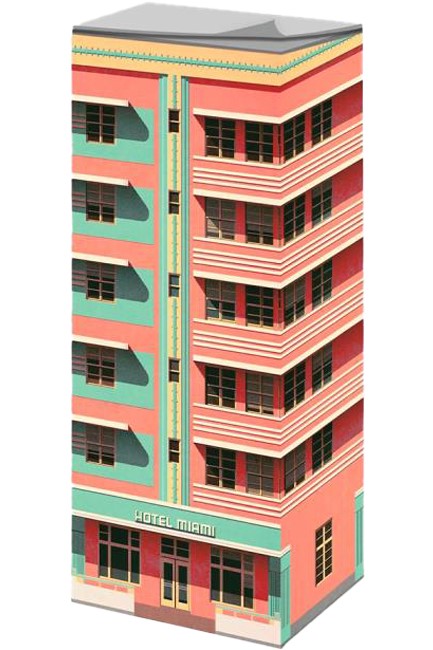 ΚΥΒΟΣ ΣΗΜΕΙΩΣΕΩΝ SELTMANN ΟΥΡΑΝΟΞΥΣΤΗΣ MIAMI 11,5*6,5*22,5cm.