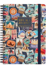 ΤΕΤΡΑΔΙΟ ΣΠΙΡΑΛ FANCY 21*29CM.ΡΙΓΕ LEGAMI ΜΕ ΛΑΣΤΙΧΟ MAX A4NOTS0059 TRAVEL STICKERS