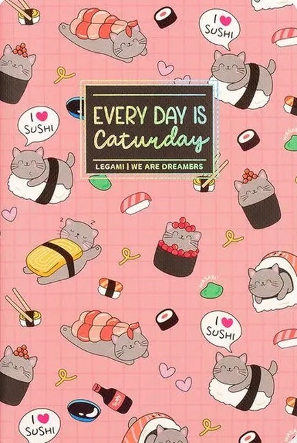 ΣΗΜΕΙΩΜΑΤΑΡΙΟ 09,5*13,5εκ.ΡΙΓΕ LEGAMI SMALL A6NOT0053 SUSHI CAT
