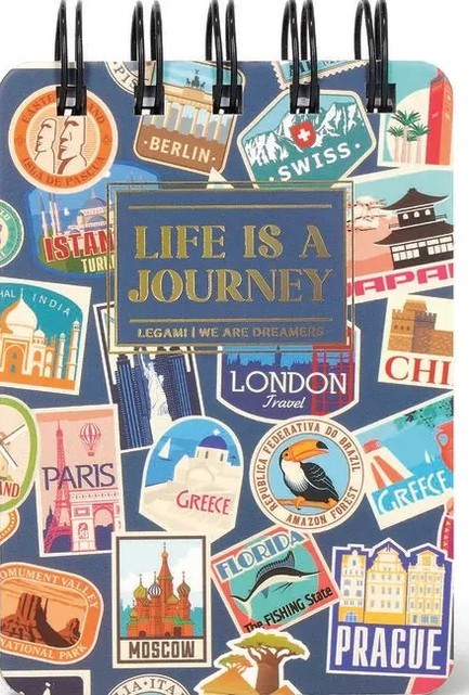 ΣΗΜΕΙΩΜΑΤΑΡΙΟ 07*10,5εκ.ΡΙΓΕ ΣΠΙΡΑΛ LEGAMI MINI MNOTS0026 MY NOTEBOOK TRAVEL STICKERS
