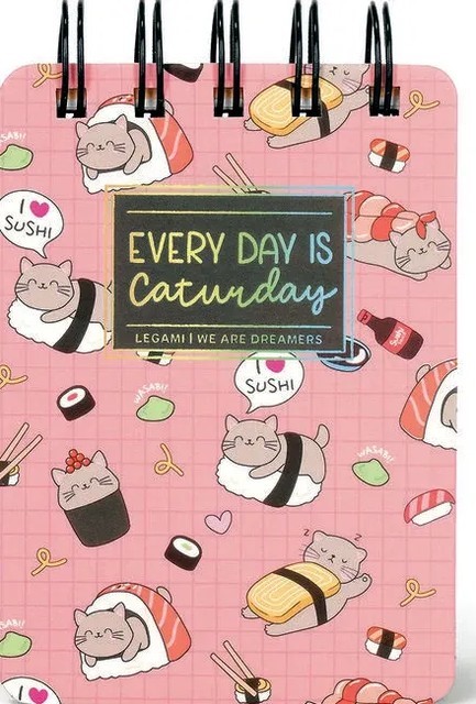 ΣΗΜΕΙΩΜΑΤΑΡΙΟ 07*10,5εκ.ΡΙΓΕ ΣΠΙΡΑΛ LEGAMI MINI MNOTS0030 MY NOTEBOOK SUSHI CAT