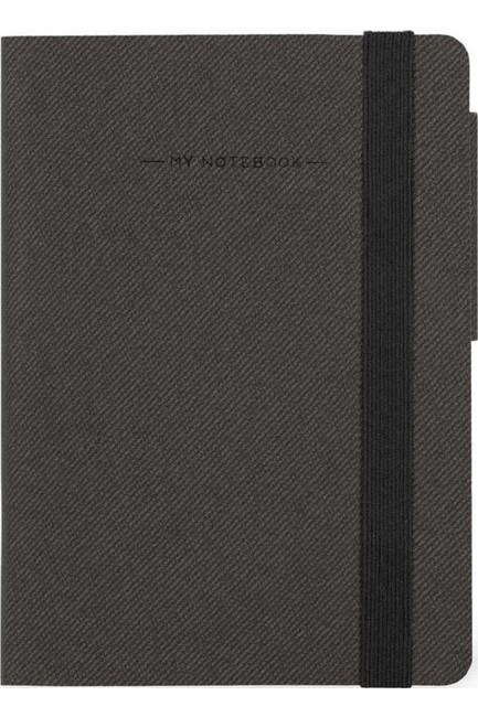 ΣΗΜΕΙΩΜΑΤΑΡΙΟ 12*18εκ.ΡΙΓΕ LEGAMI ΜΕ ΛΑΣΤΙΧΟ MEDIUM MYNOT0281 MY NOTEBOOK DEEP GRAPHITE