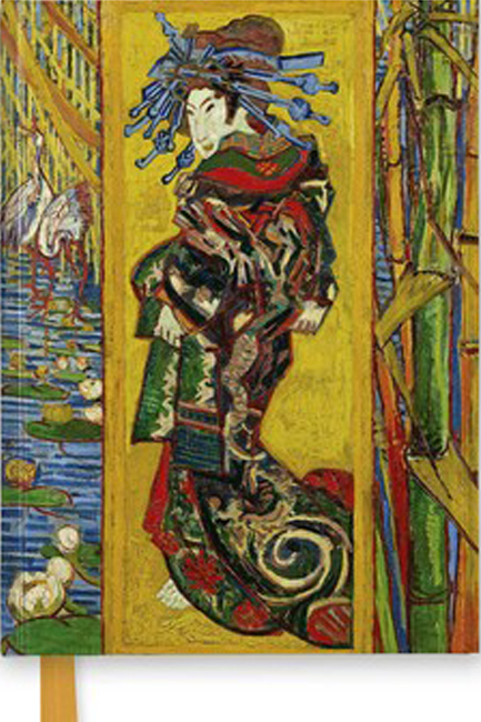 ΣΗΜΕΙΩΜΑΤΑΡΙΟ FLAME TREE FOILED VAN GOGH-JAPONAISERIE COURTESAN 14,8*21cm.88Φ.ΡΙΓΕ
