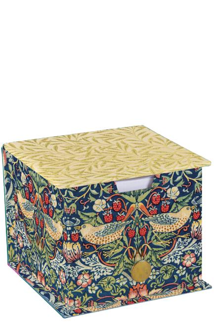 ΚΥΒΟΣ ΣΗΜΕΙΩΣΕΩΝ ΧΑΡΤΙΝΟΣ THE GIFTED STATIONERY ΜΕ ΣΥΡΤΑΡΙ WILLIAM MORRIS-STRAWBERRY THIEF