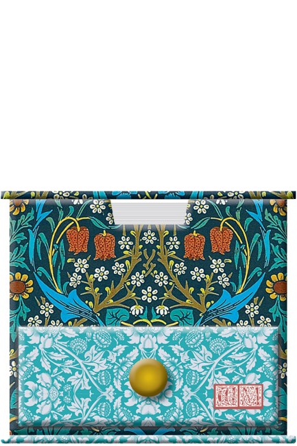 ΚΥΒΟΣ ΣΗΜΕΙΩΣΕΩΝ ΧΑΡΤΙΝΟΣ THE GIFTED STATIONERY ΜΕ ΣΥΡΤΑΡΙ WILLIAM MORRIS-BLACKTHORN