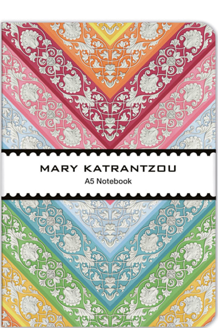 ΣΗΜΕΙΩΜΑΤΑΡΙΟ MUSEUMS & GALLERIES 15*21cm.ΡΙΓΕ MARY KATRANTZOU RAINBOW CHEVRONS