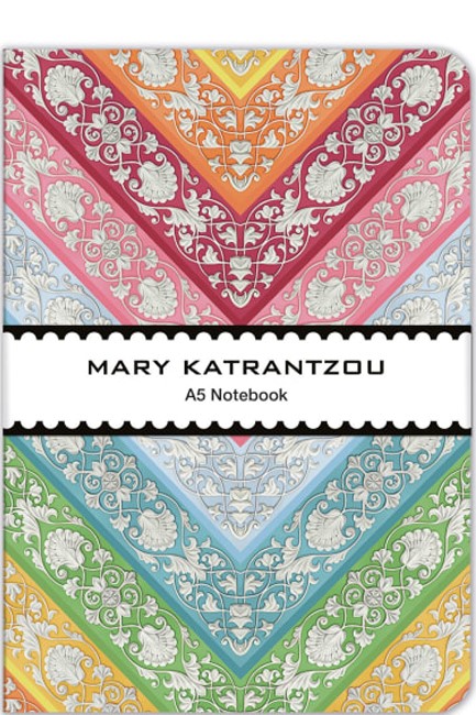 ΣΗΜΕΙΩΜΑΤΑΡΙΟ MUSEUMS & GALLERIES 15*21cm.ΡΙΓΕ MARY KATRANTZOU RAINBOW CHEVRONS