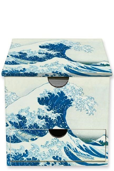 ΚΥΒΟΣ ΣΗΜΕΙΩΣΕΩΝ ΧΑΡΤΙΝΟΣ FLAME TREE ΜΕ ΣΥΡΤΑΡΙ HOKUSAI-THE GREAT WAVE
