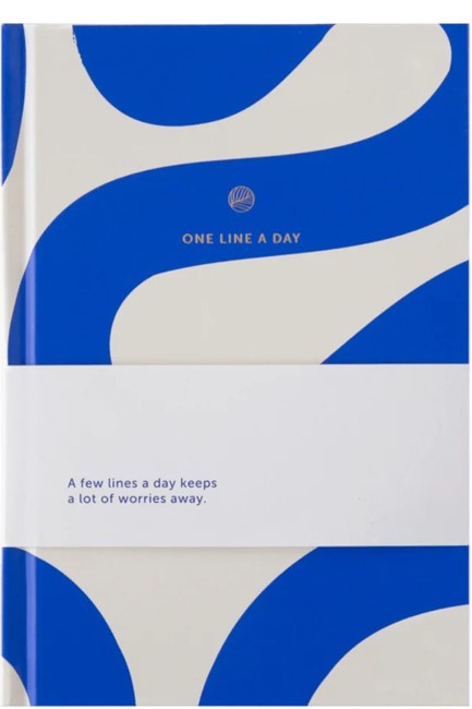 ΣΗΜΕΙΩΜΑΤΑΡΙΟ A-JOURNAL 13*19cm.ΡΙΓΕ ONE LINE A DAY-FLOW BLUE